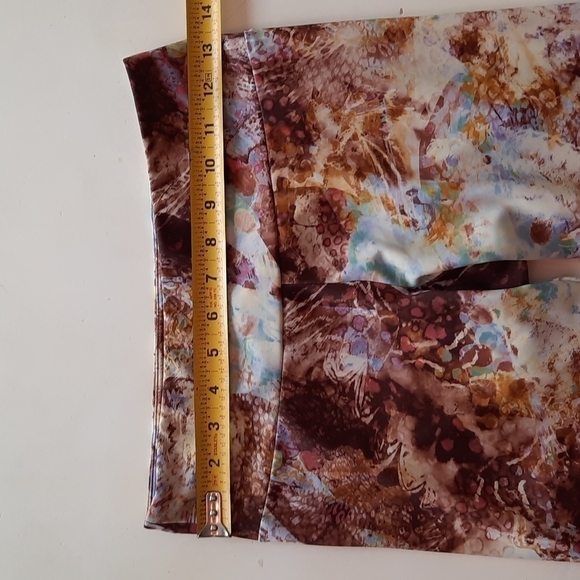 Onzie size small medium brown watercolor full length yoga athletic leggings - Picture 8 of 10